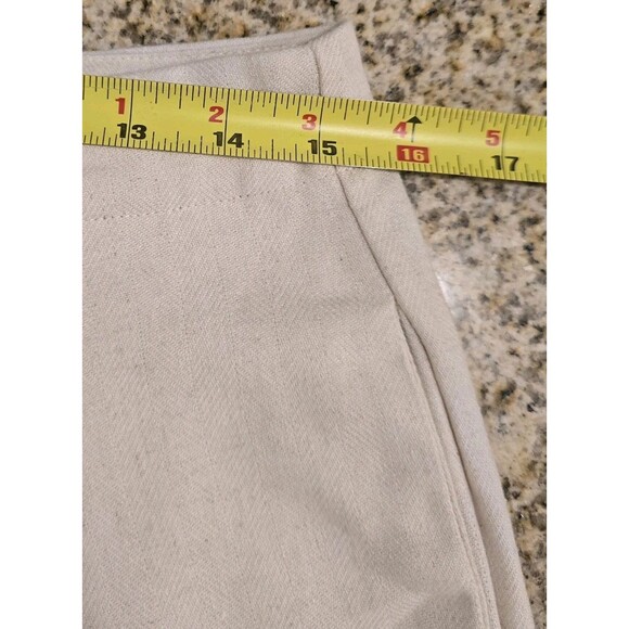 Commense Textured Linen-blend  Fabric Wide Leg‎ Casual Trousers Women's Sz L - Picture 6 of 10